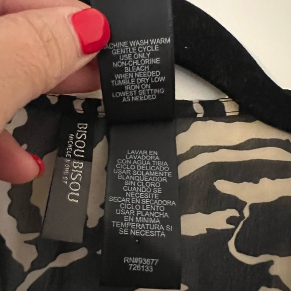 Bisou Bisou top size L Elastic waist with a tie (J129) - Picture 5 of 7